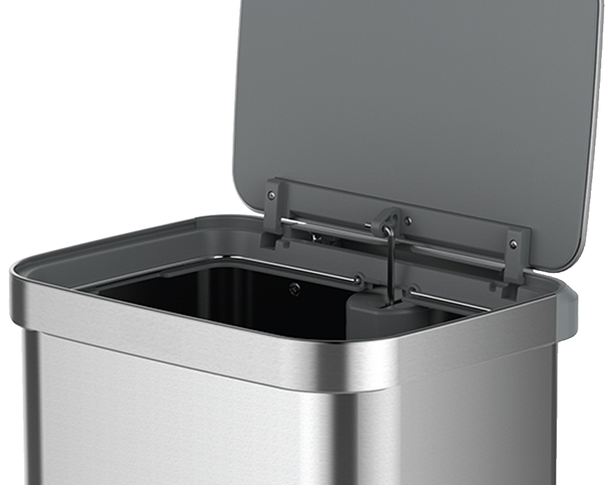 Glad's 20-Gal. Stainless Steel Motion Sensor Trash Can falls to